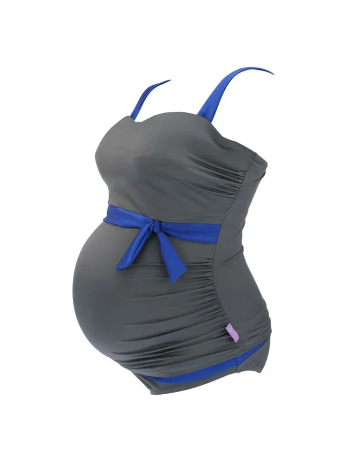 Umstandsbademode ALENA F/G-Cup Grau-Blau