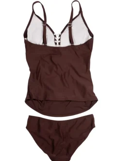 Umstandsbademode ALYSSA Tankini in Mocca-Creme