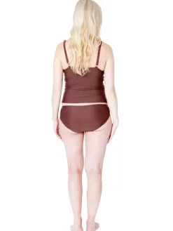 Umstandsbademode ALYSSA Tankini in Mocca-Creme