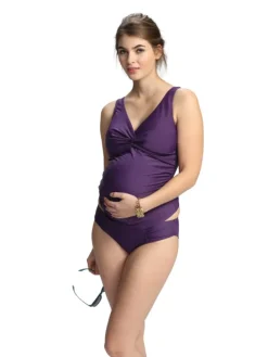 Umstandsbademode "AUDREY" Tankini in Violett