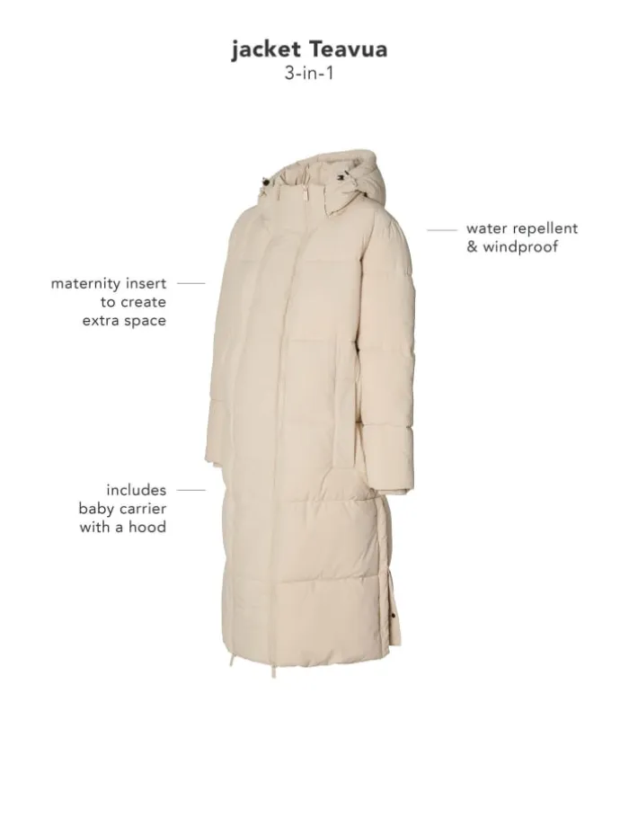 Umstandsjacke Winter Teavu in Light Sand