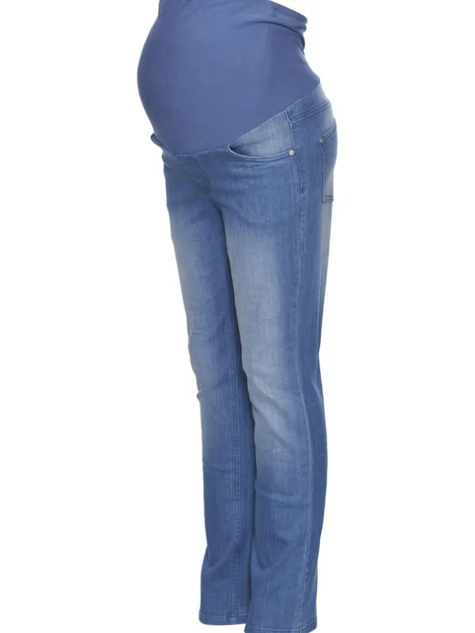 Umstandsjeans in blue stone washed