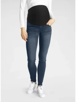 Umstandsjeans in dark-blue-used