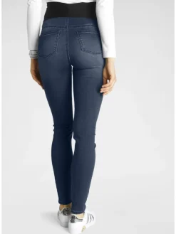 Umstandsjeans in dark-blue-used