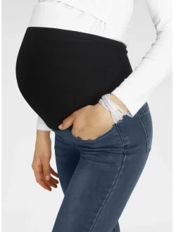 Umstandsjeans in dark-blue-used