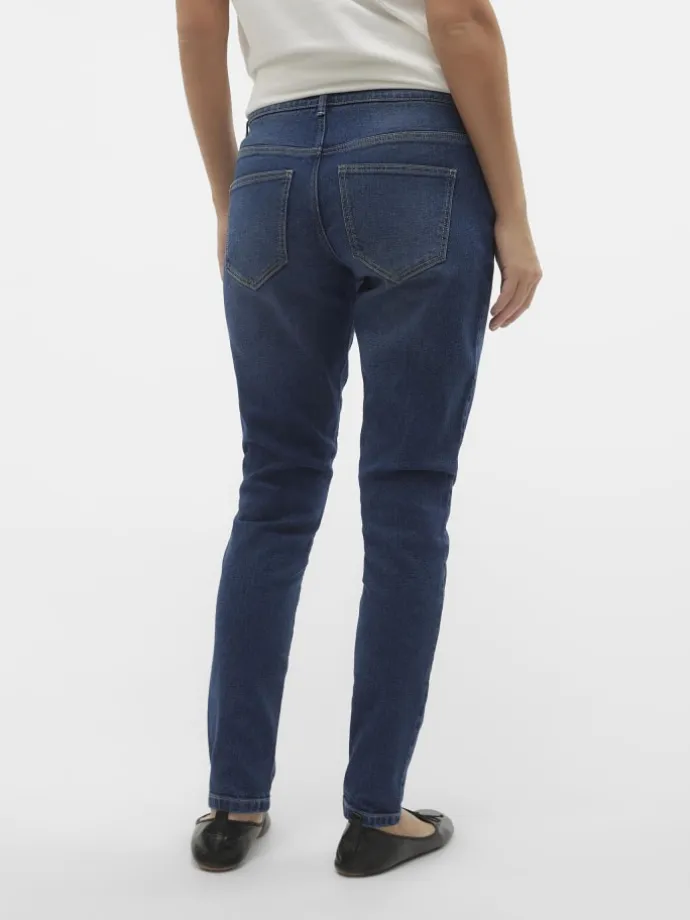 Umstandsjeans mit Skinny Fit in Medium Blue Denim