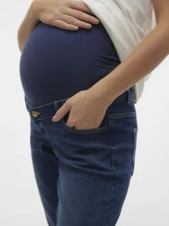 Umstandsjeans mit Skinny Fit in Medium Blue Denim