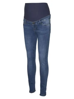 Umstandsjeans mit Skinny Fit in Medium Blue Denim