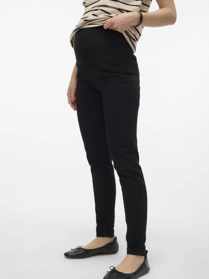 Umstandsjeans mit Skinny Fit in Black Denim