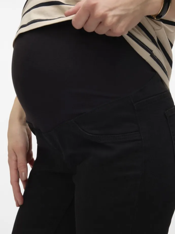 Umstandsjeans mit Skinny Fit in Black Denim