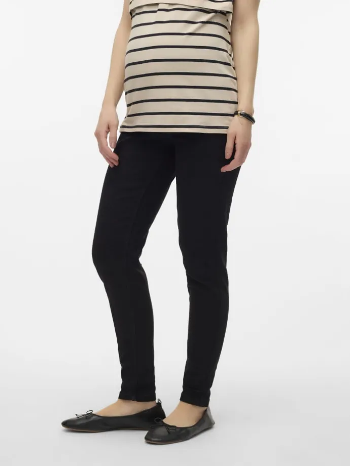 Umstandsjeans mit Skinny Fit in Black Denim