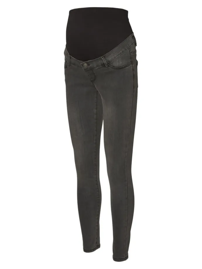 Umstandsjeans mit Skinny Fit in Dark Grey Denim