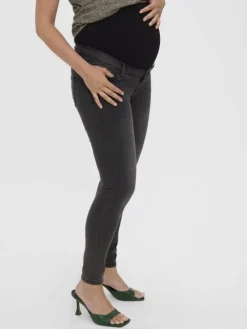 Umstandsjeans mit Skinny Fit in Dark Grey Denim