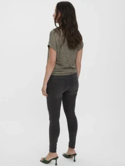 Umstandsjeans mit Skinny Fit in Dark Grey Denim