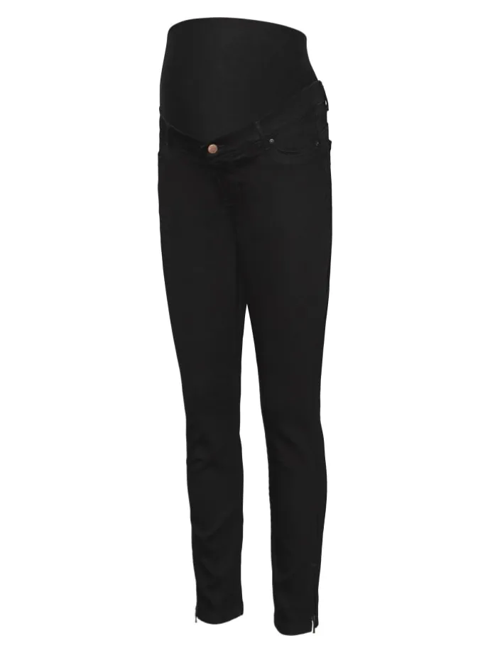 Umstandsjeans mit Skinny Fit in Black Denim
