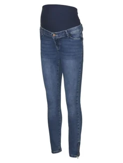 Umstandsjeans mit Skinny Fit in Medium Blue Denim