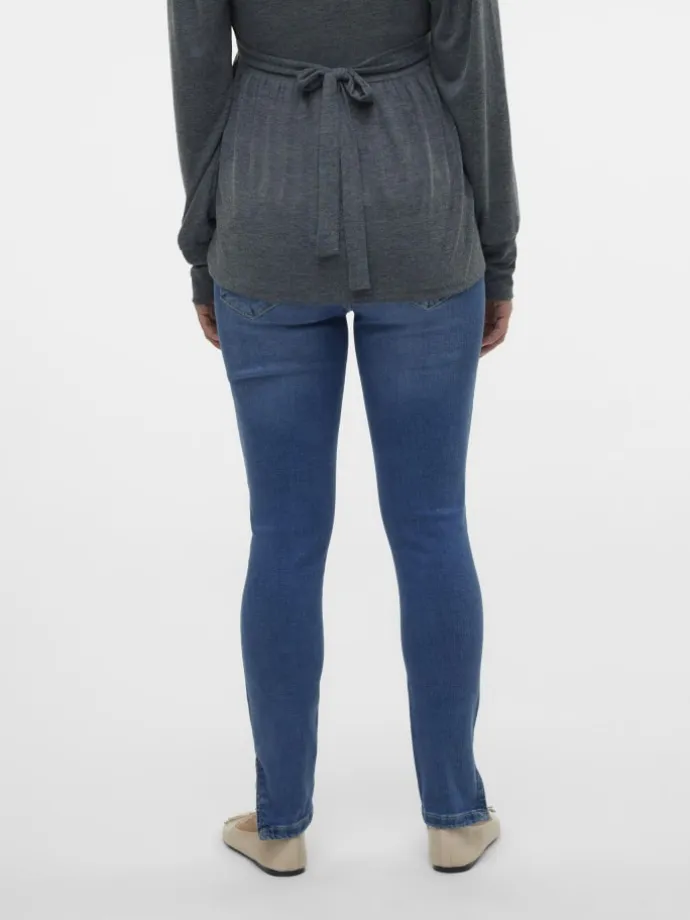 Umstandsjeans mit Skinny Fit in Medium Blue Denim