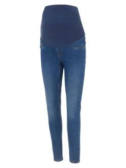 Umstandsjeans mit Skinny Fit in Medium Blue Denim
