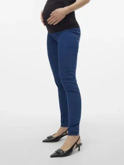 Umstandsjeans mit Skinny Fit in Medium Blue Denim
