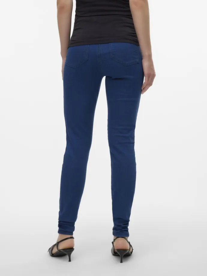 Umstandsjeans mit Skinny Fit in Medium Blue Denim