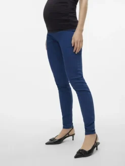 Umstandsjeans mit Skinny Fit in Medium Blue Denim