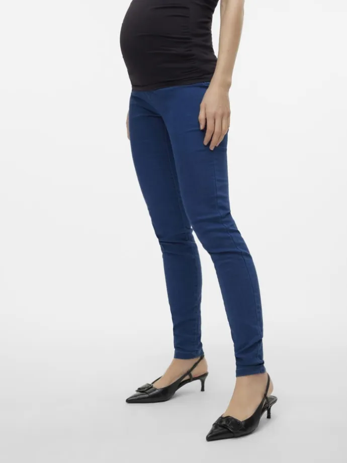 Umstandsjeans mit Skinny Fit in Medium Blue Denim