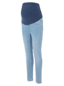 Umstandsjeans mit Skinny Fit in Light Blue Denim
