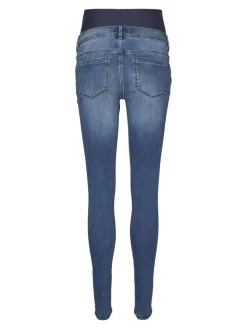 Umstandsjeans mit Slim Fit in Medium Blue Denim