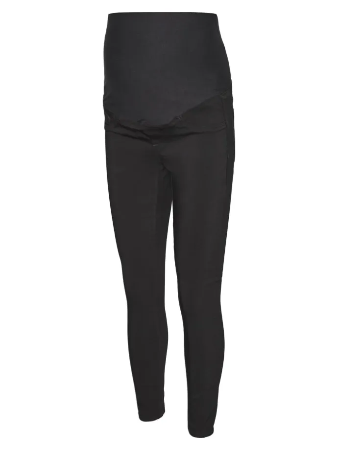 Umstandsjeans mit Slim Fit in Black Denim