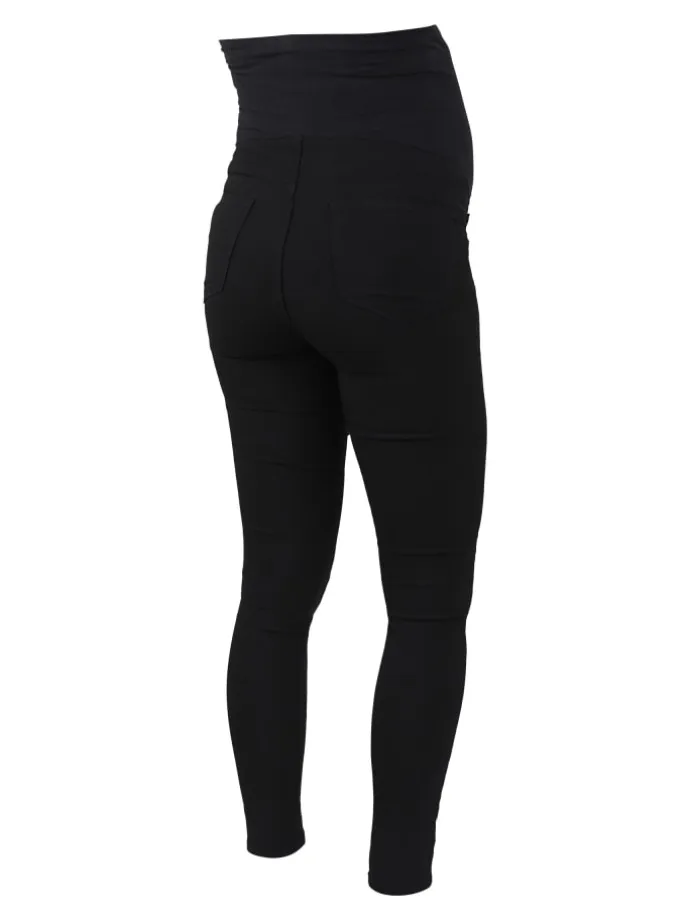 Umstandsjeans mit Slim Fit in Black Denim