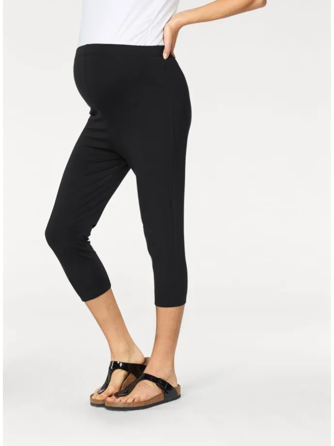 Umstandsleggings in schwarz