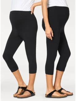 Umstandsleggings in schwarz