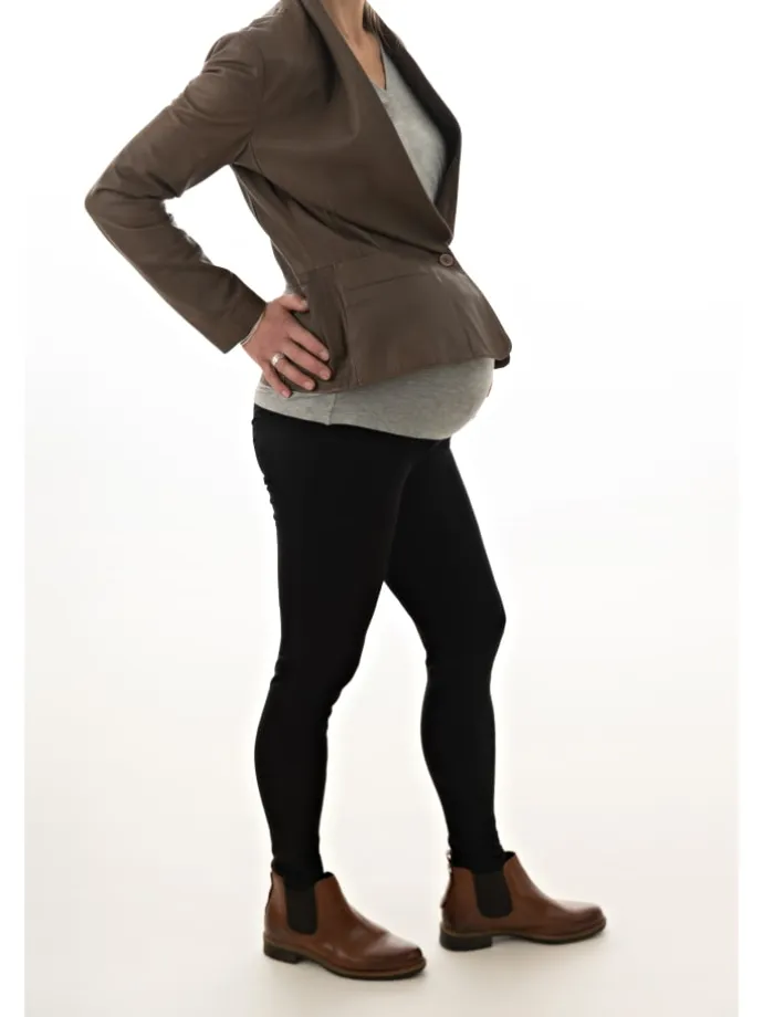 Umstandsleggings JULIA Doppelpack hellgrau-schwarz