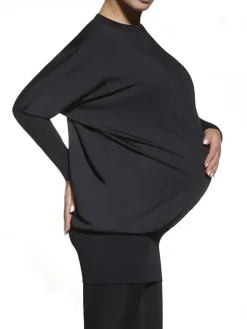 Umstandslongsleeve "Emi" in Schwarz