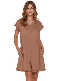 Umstandsnachthemd in Camel