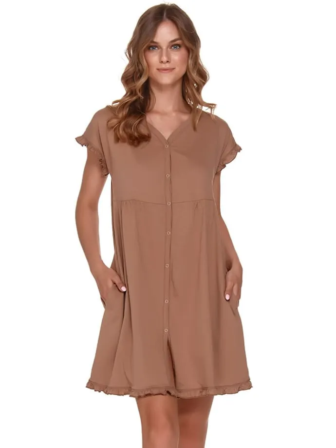 Umstandsnachthemd in Camel