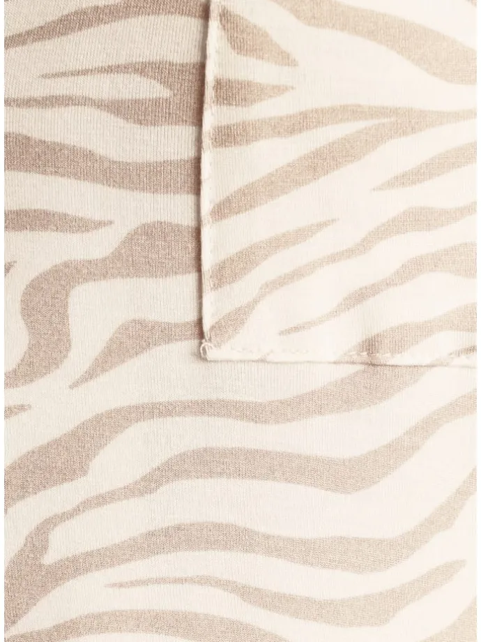 Umstandspyjama in beige-gemustert