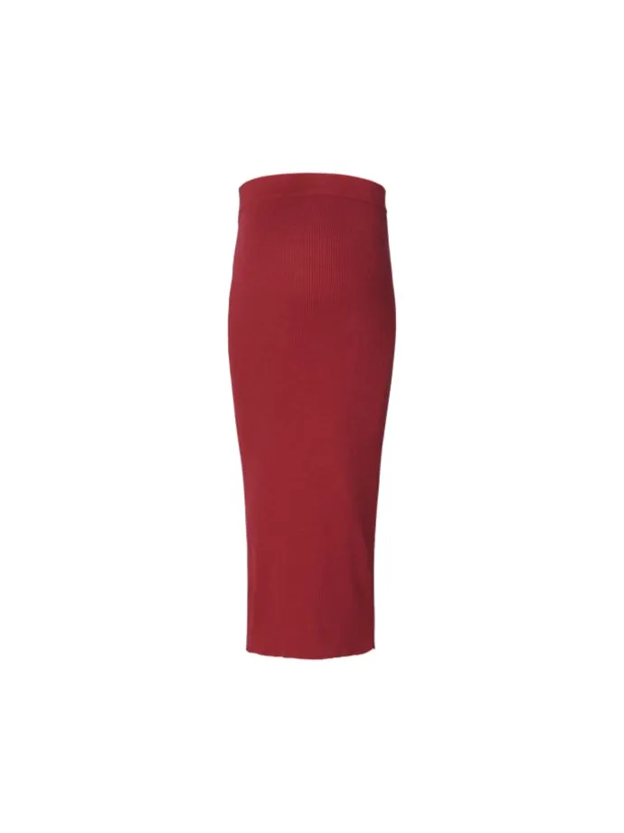 Umstandsrock Over The Belly in Tibetan Red