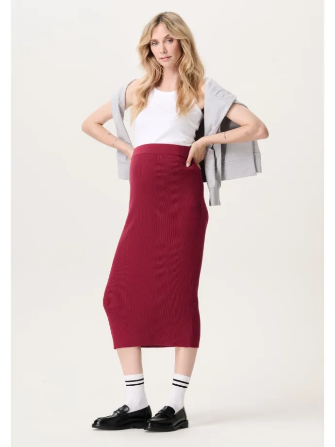 Umstandsrock Over The Belly in Tibetan Red