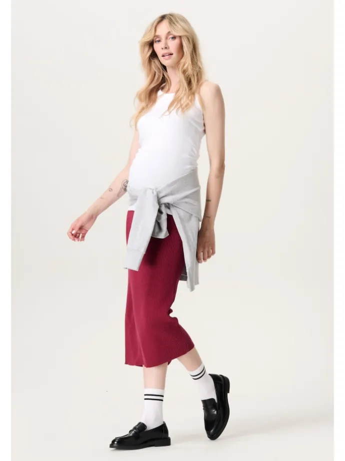 Umstandsrock Over The Belly in Tibetan Red