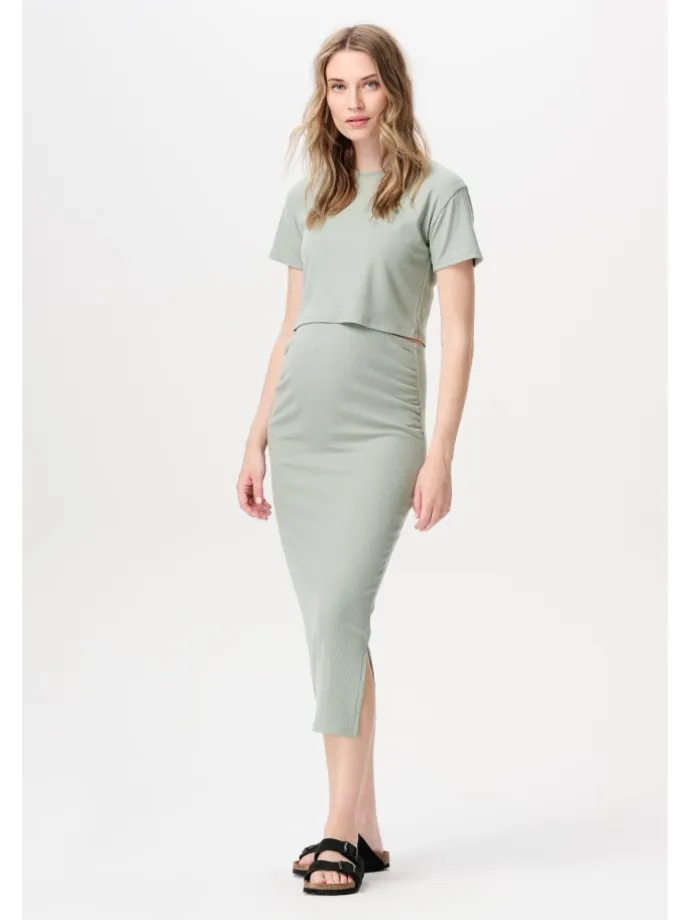 Umstandsrock Vija in Iceberg Green