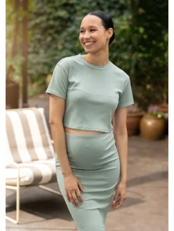Umstandsrock Vija in Iceberg Green