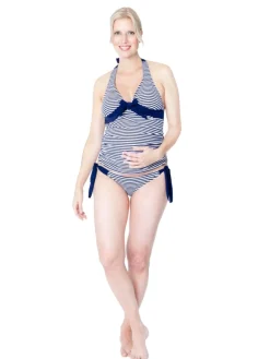 Umstandstankini ANNIE in Blau-weiß gestreift maternity swimwear
