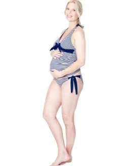 Umstandstankini ANNIE in Blau-weiß gestreift maternity swimwear
