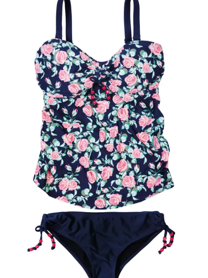 Umstandstankini "CAMERON" D/E- Cup Rosendruck