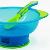 Unbelievabowl Schüssel mit Saugfuß, Deckel  & Löffel blau/grün