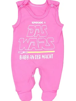 Unisex Baby Strampler mit Spruch in pink