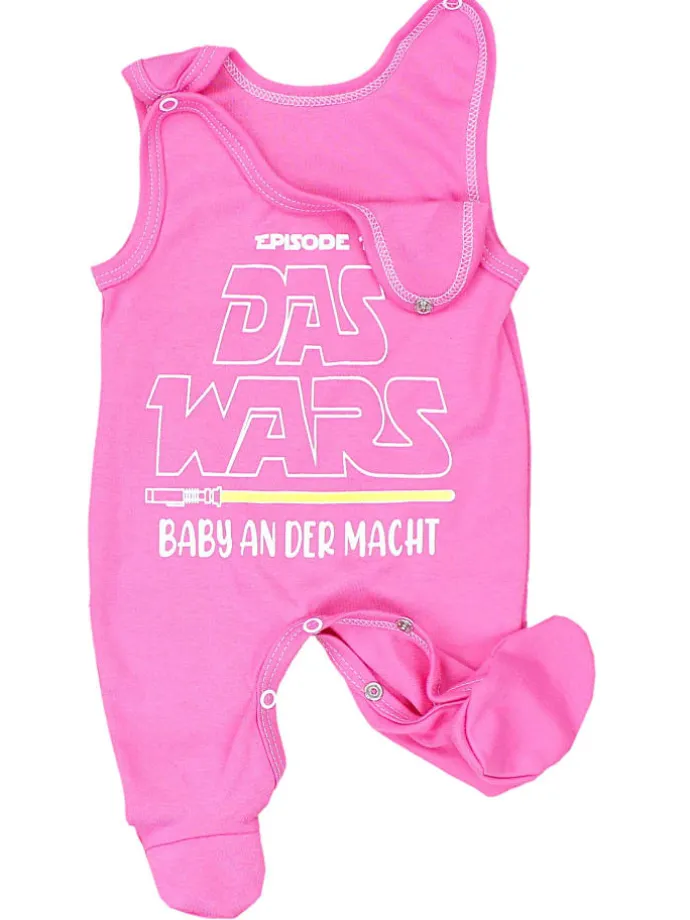 Unisex Baby Strampler mit Spruch in pink