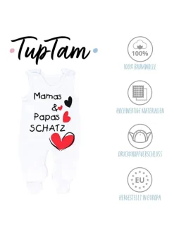 Unisex Baby Strampler mit Aufdruck 5er Set in rosa/weiß