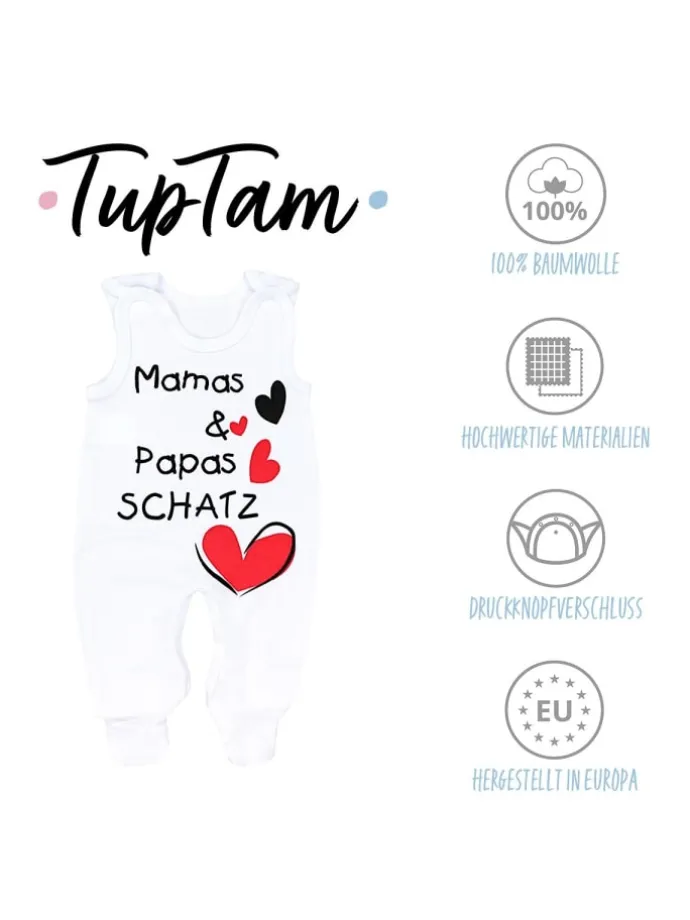 Unisex Baby Strampler mit Aufdruck 5er Set in rosa/weiß